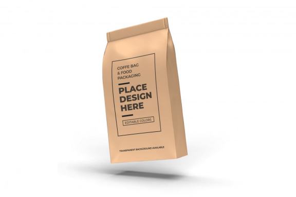 Coffee and Food Bag Packaging Mockup Template 