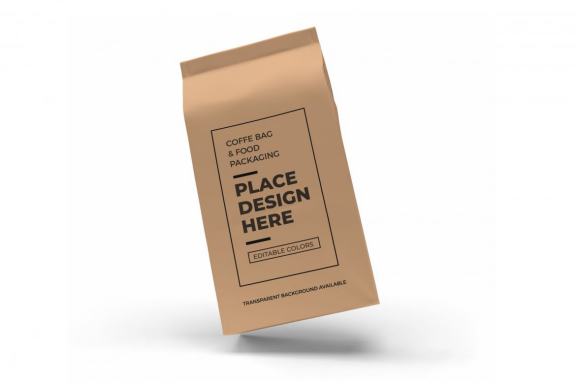 Coffee Paper Bag - Free Mockup Template 