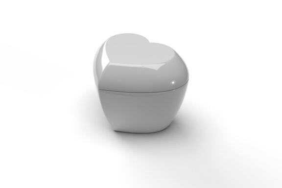 Valentine Love Heart Container with Lid Mockup Template