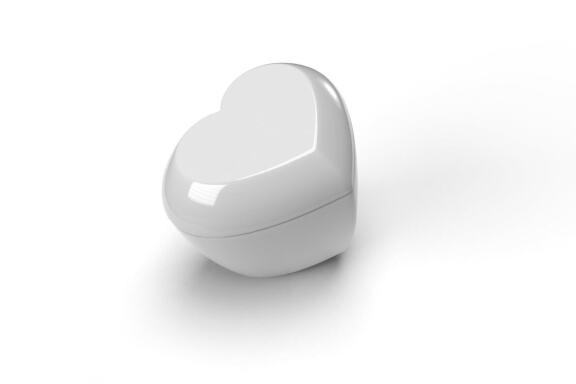 Valentine Love Heart Container with Lid Mockup Template