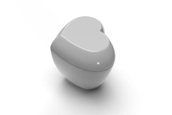 Valentine Love Heart Container with Lid Mockup Template