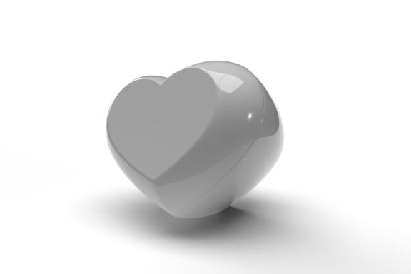 Valentine Love Heart Container with Lid Mockup Template