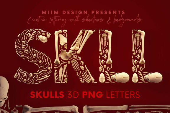 Skulls & Bones - 3D Lettering