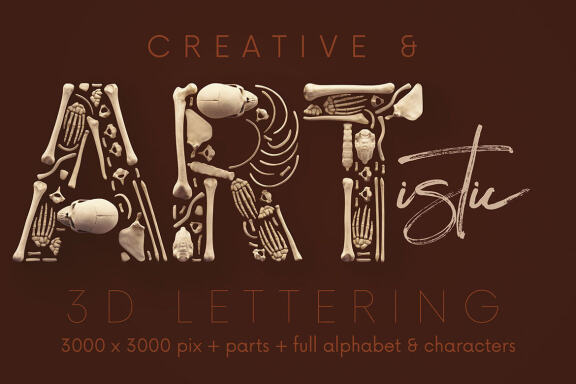 Skulls & Bones - 3D Lettering