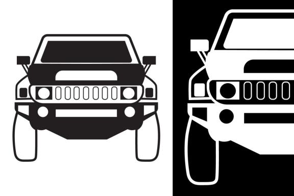 Car SUV silhouette Vector Bundle
