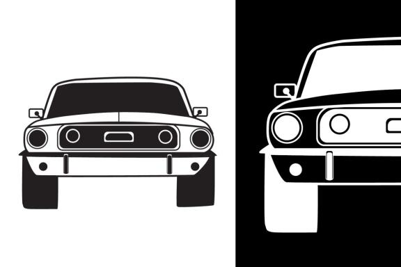 Muscle Car Silhouette Vector Bundle