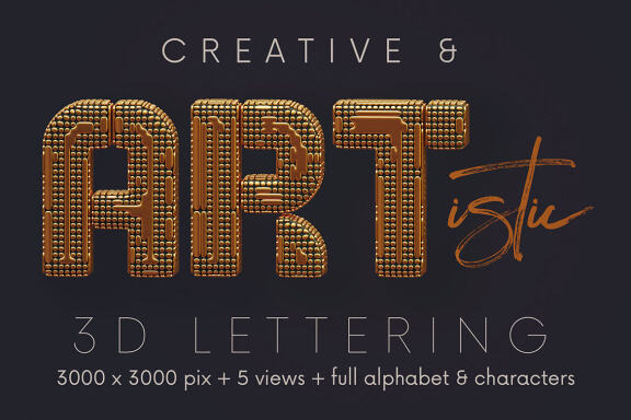 Golden Future - 3D Lettering