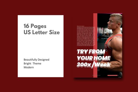 Fitness at your home ebook template