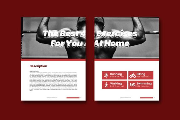 Fitness at your home ebook template