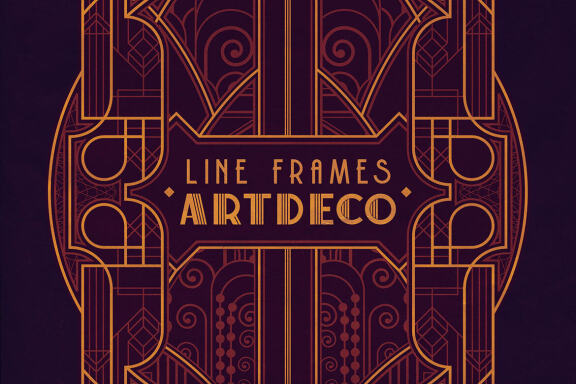 14 ArtDeco Line Frames