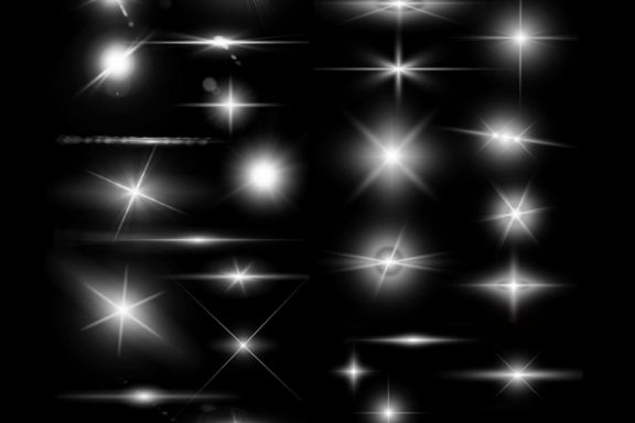 42 Lens Flare & Stars Photoshop Brushes