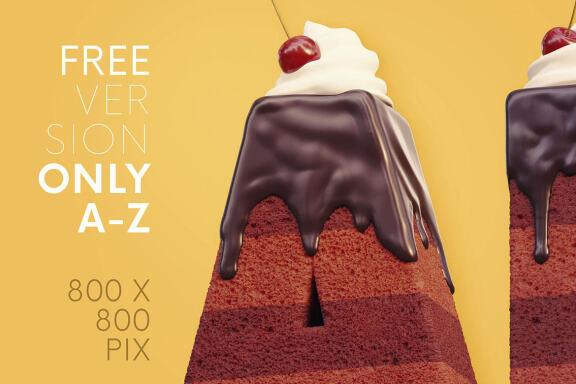 Cherry Cake - Free 3D Lettering