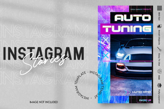 Auto Instagram stories template