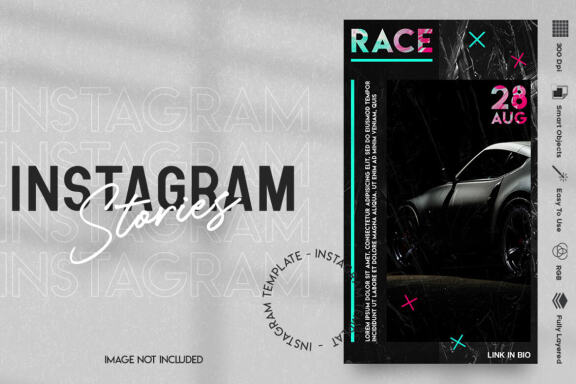 Auto Instagram stories template