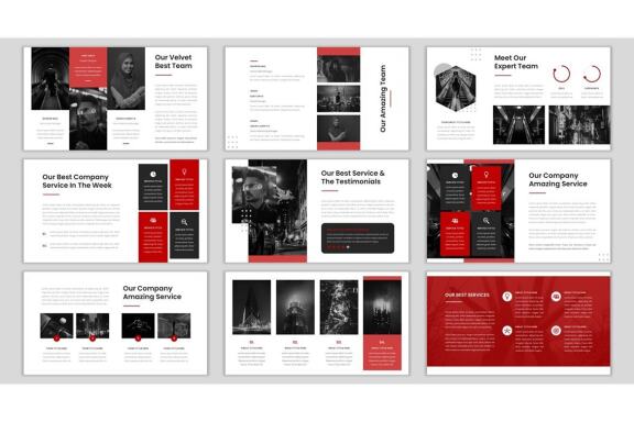 Maroon - Business PowerPoint Template