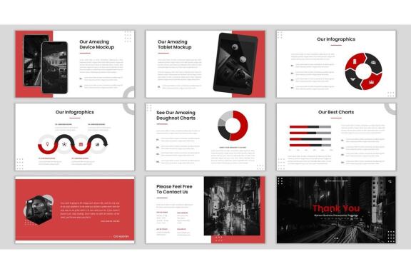 Maroon - Business PowerPoint Template