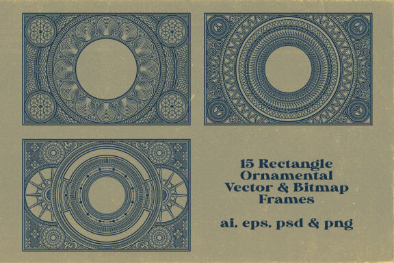 15 Rectangle & Ornamental Frames