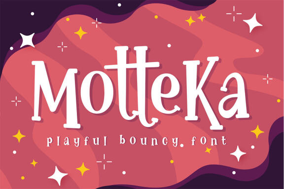 Motteka a Playful Bouncy Font