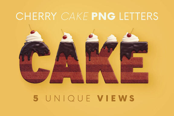 Cherry Cake - 3D Lettering