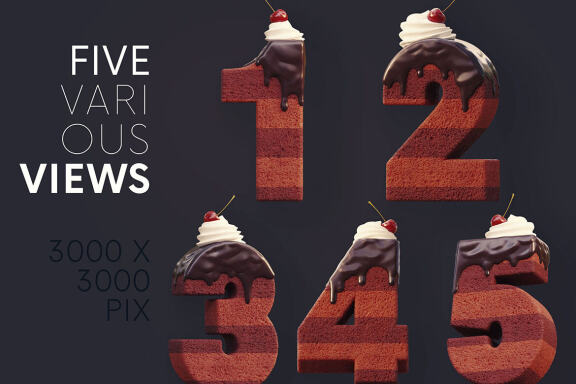 Cherry Cake - 3D Lettering