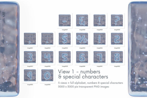 Ice Cubes - 3D Lettering