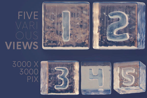 Ice Cubes - 3D Lettering
