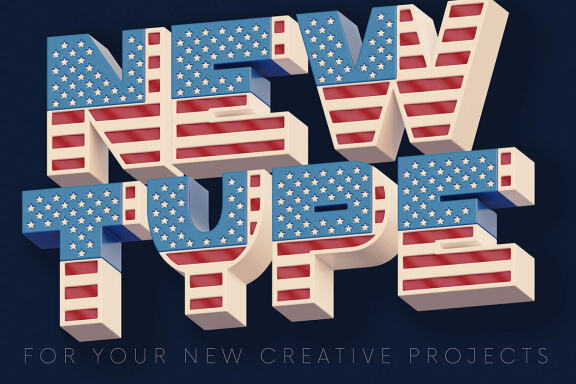 USA Flag - 3D Lettering
