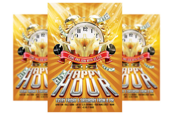 Happy Hour Poster Template