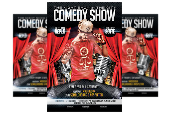 Comedy Show Flyer Template 