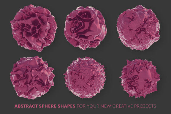 6 Free Abstract 3D Sphere Shapes