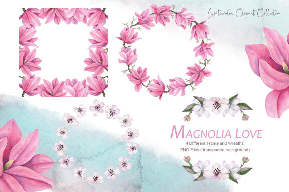 Magnolia Love Watercolor Collection