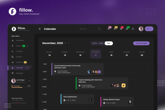 Fillow - Saas Admin Dashboard UI
