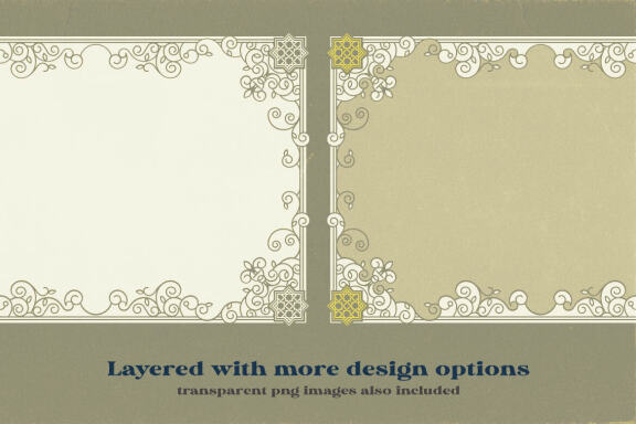 4 Linear Decorative - Free Frames