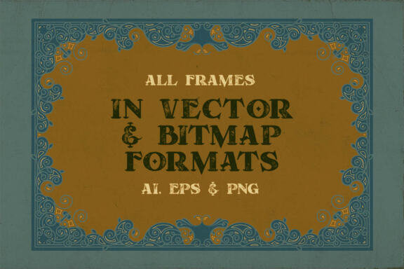 4 Linear Decorative - Free Frames