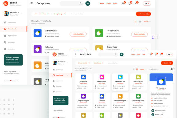 Jobick - Job Portal Admin Dashboard