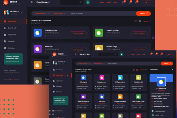 Jobick - Job Portal Admin Dashboard
