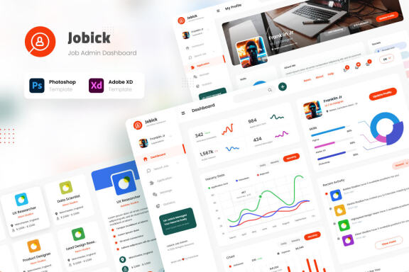 Jobick - Job Portal Admin Dashboard