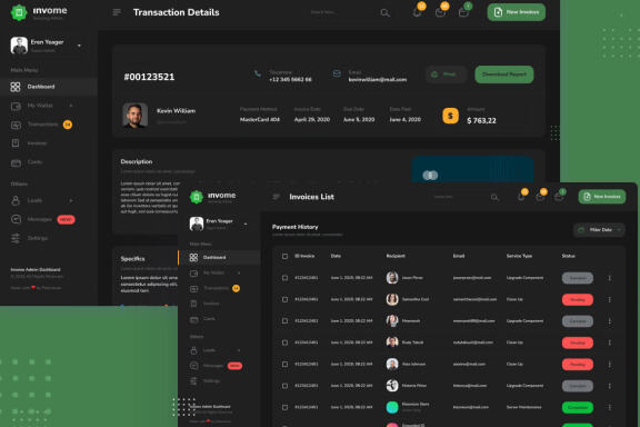 Invome - Invoicing Admin Dashboard