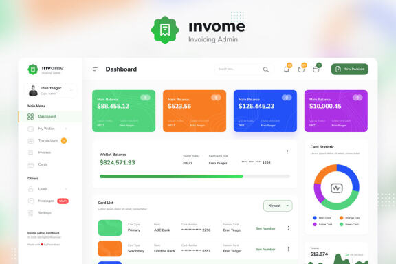 Invome - Invoicing Admin Dashboard