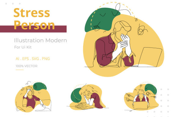 Stress Person Illustration 1