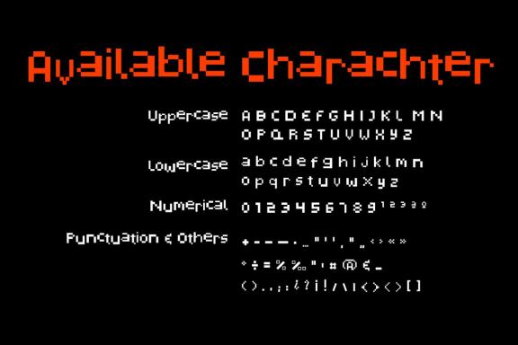 Pixelated Display Font