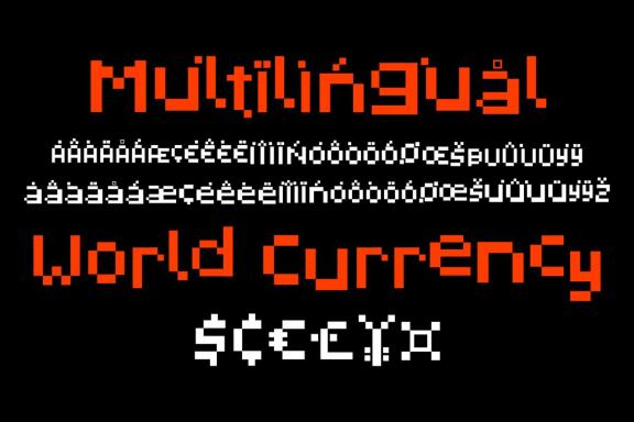 Pixelated Display Font