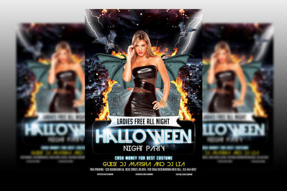 Halloween Party Flyer Template 