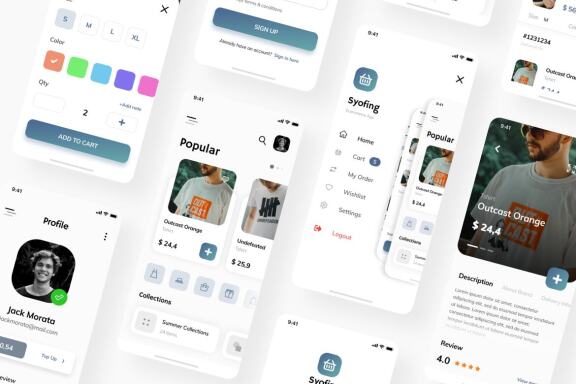 E-Commerce iOS App UI Figma and PSD Template