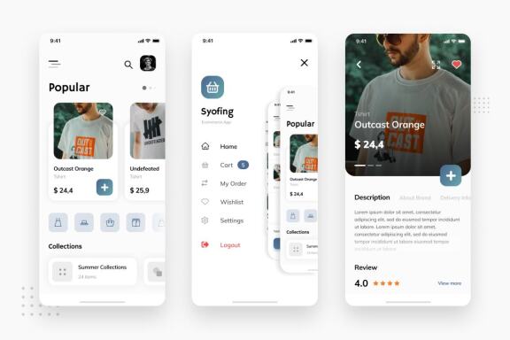 E-Commerce iOS App UI Figma and PSD Template