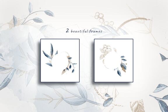 Ornament Frames & Compositions with Geometry - watercolor