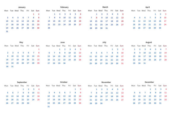 Calendar 2022 year. 12 templates with month.