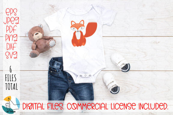 Fox SVG, Cartoon Cute Fox SVG. Layered fox SVG cut file.