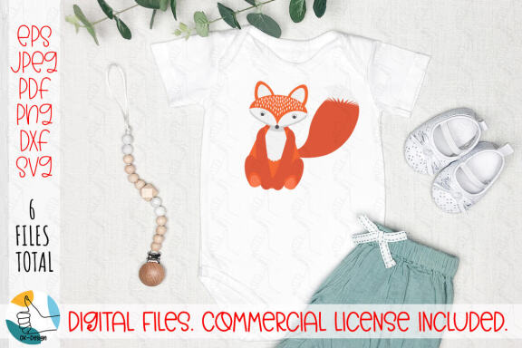 Fox SVG, Cartoon Cute Fox SVG. Layered fox SVG cut file.