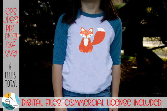 Fox SVG, Cartoon Cute Fox SVG. Layered fox SVG cut file.
